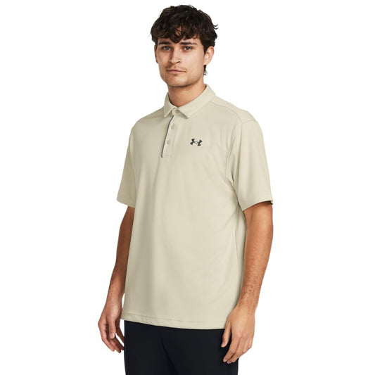 Under Armour Men's Tech Golf Polo, (273) Silt / / Pitch Gray, Small Tall