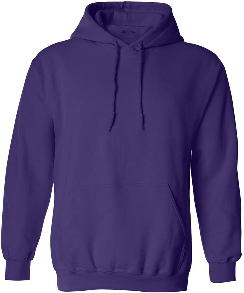 Joe's USA Big and Tall Hoodies for Men Pullover Hooded Sweatshirt-XLT-Purple