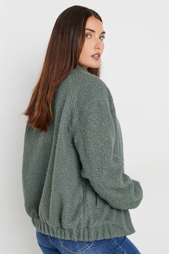Long Tall Sally Lts Tall Boucle Bomber Jacket Grey 18-20