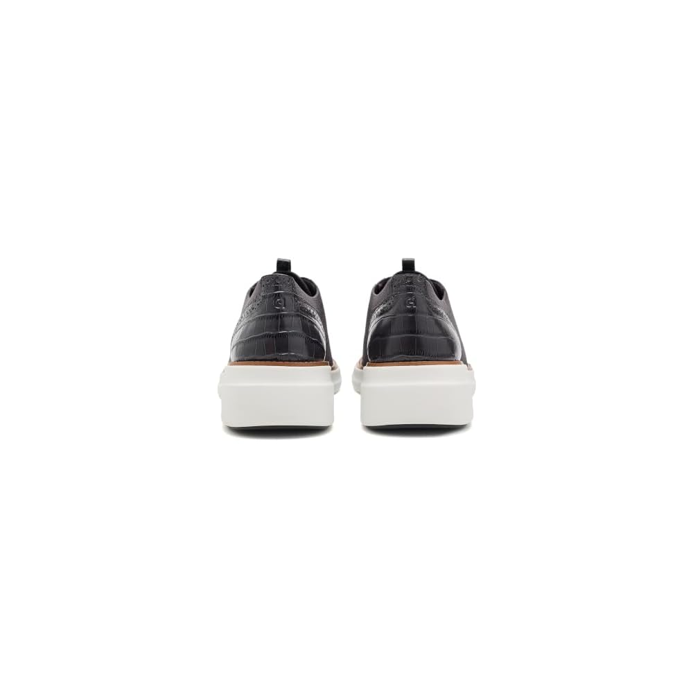 Blackened Pearl/Croc Print Leather