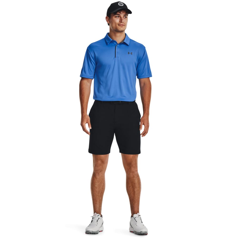 Under Armour Men's Tech Golf Polo, (469) Water / / Pitch Gray, Small Tall
