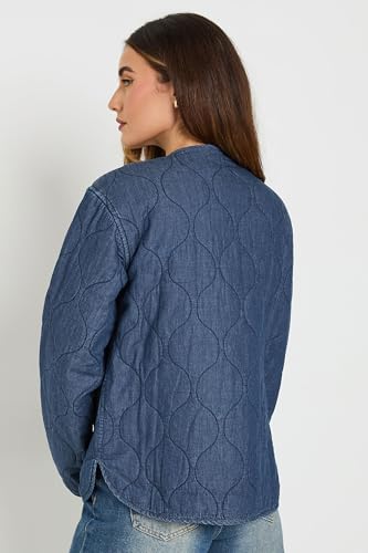 Long Tall Sally Lts Tall Denim Quilted Jacket Dark Blue 16