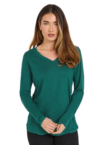 Long Tall Sally LTS Premium Tall V-Neck Top Green 14