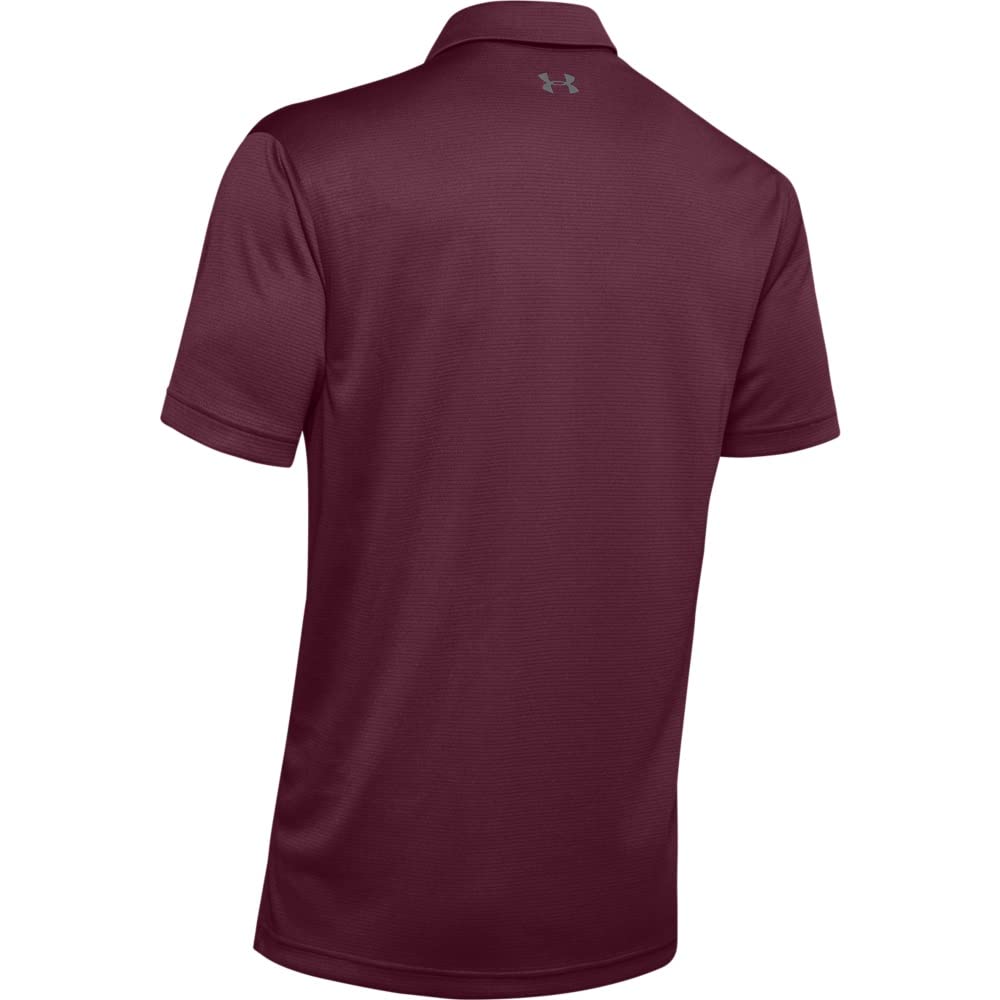 Under Armour Men's Tech Golf Polo, Maroon (609)/Graphite, XX-Large Tall