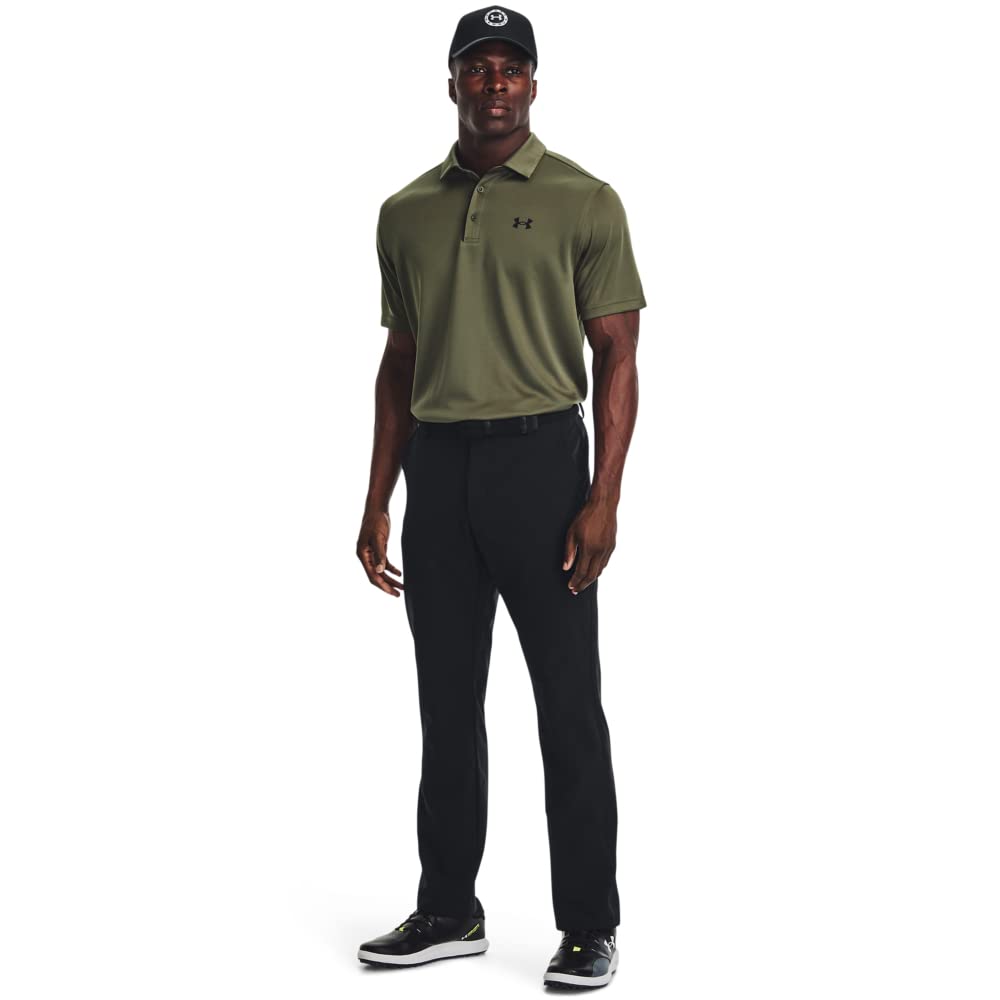 Under Armour Men's Tech Golf Polo, (390) Marine OD Green / / Black, Medium Tall