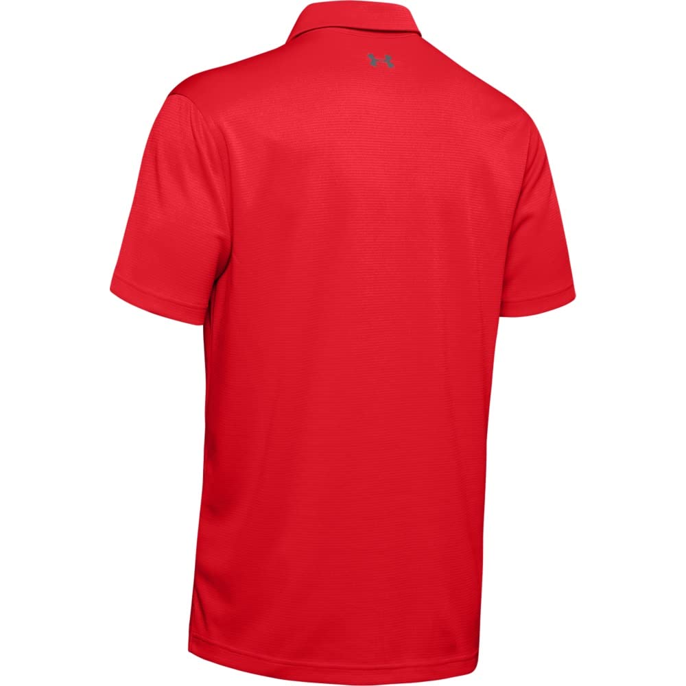 Under Armour Men's Tech Golf Polo, Red (600)/Graphite, 3X-Large Tall