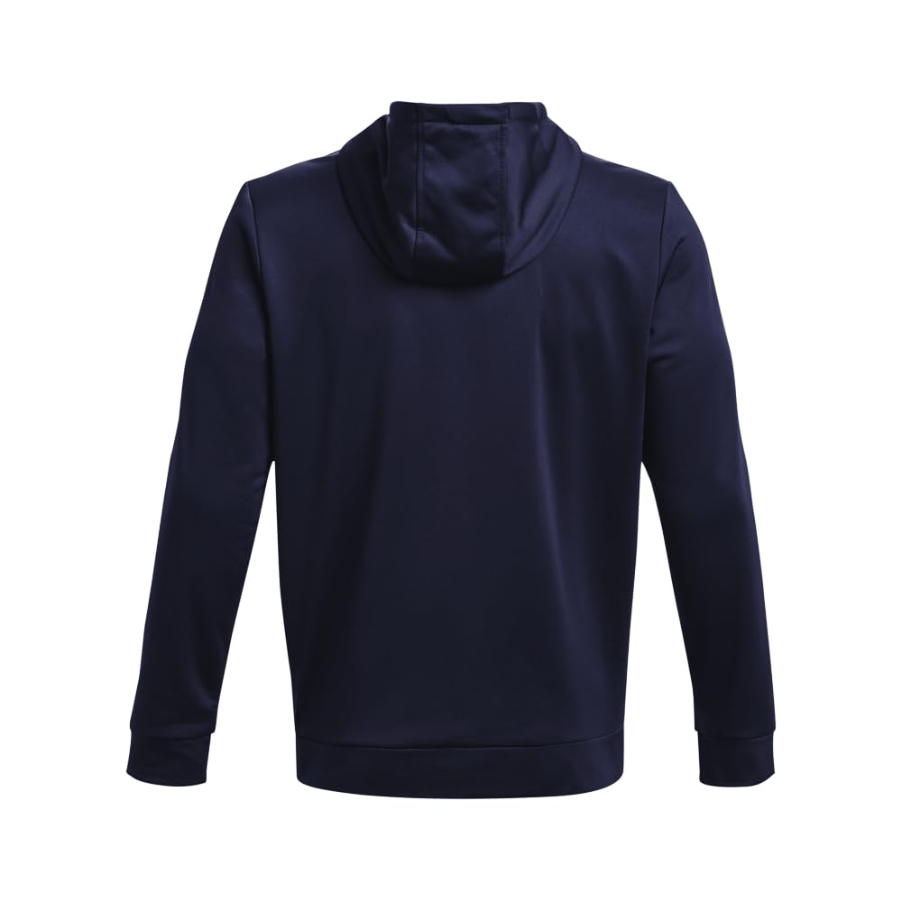 Under Armour mens Armour Fleece Big Logo Hoodie, (410) Midnight Navy / / Black, Large Tall