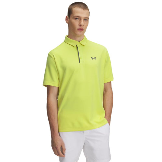 Under Armour Men's Tech Golf Polo, (728) Sonic Yellow / / Pitch Gray, Large Tall