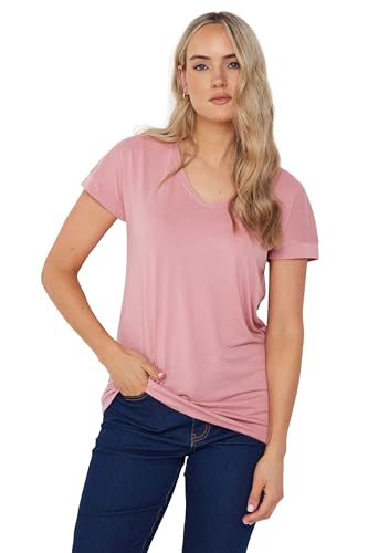 Long Tall Sally LTS Premium Tall Womens V-Neck T-Shirt Pink 8