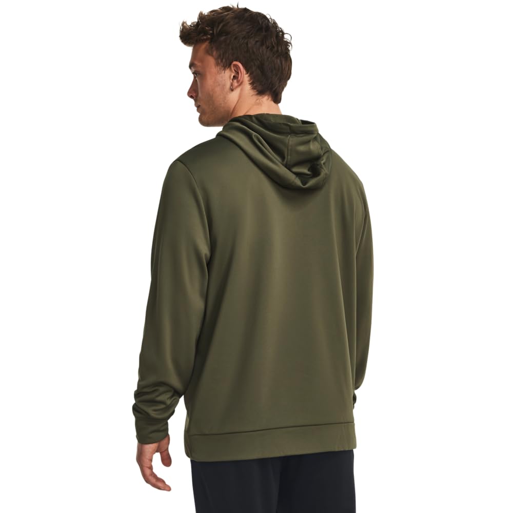 Under Armour mens Armour Fleece Big Logo Hoodie, (390) Marine OD Green / / Black, Large Tall
