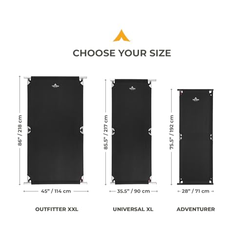 Outfitter XXL Camping Cot (86" x 45") - Folding Camping Cot for Car & Tent Camping