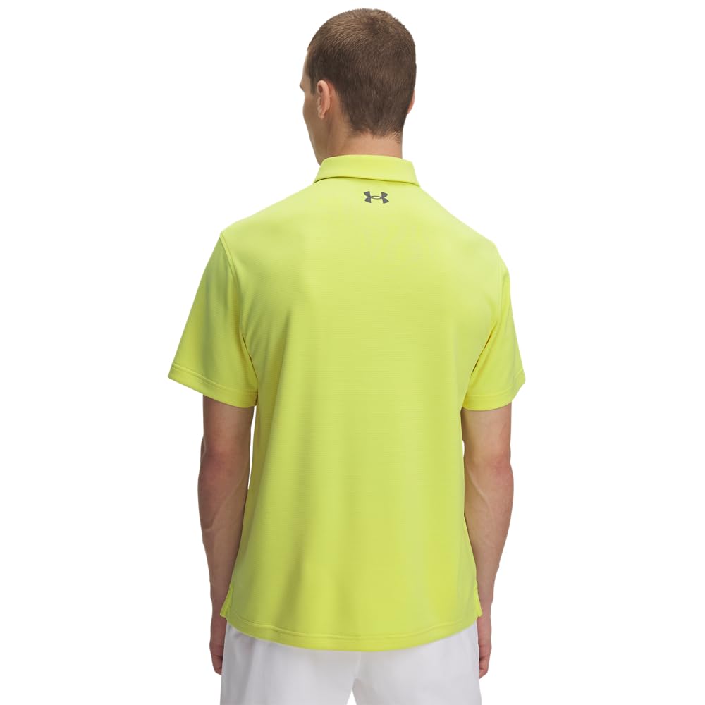 Under Armour Men's Tech Golf Polo, (728) Sonic Yellow / / Pitch Gray, X-Large Tall