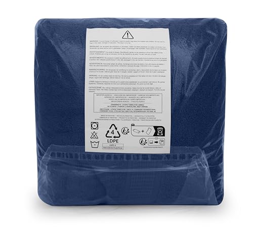 Utopia Towels Luxurious Jumbo Bath Sheet 2 Piece, 600 GSM, 35 by 70 Inches, 100% Ring Spun Cotton, Highly Absorbent and Quick Dry Extra Large Bath Towel, Super Soft Towel, Navy