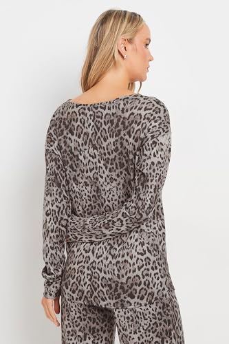 Long Tall Sally LTS Tall Animal Print Top Grey 4