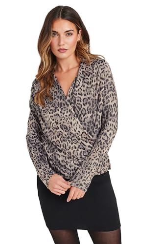 Long Tall Sally LTS Tall Soft Touch Wrap Top Beige 6