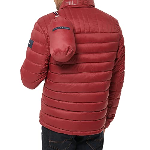 Tommy Hilfiger Men's Ultra Loft Lightweight Packable Puffer Jacket (Standard and Big & Tall), Red, XX-Large