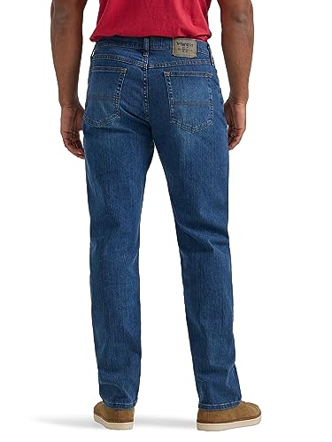 Wrangler Authentics Men's Classic 5-Pocket Regular Fit Jean, Blue Ocean Flex, 38W x 36L
