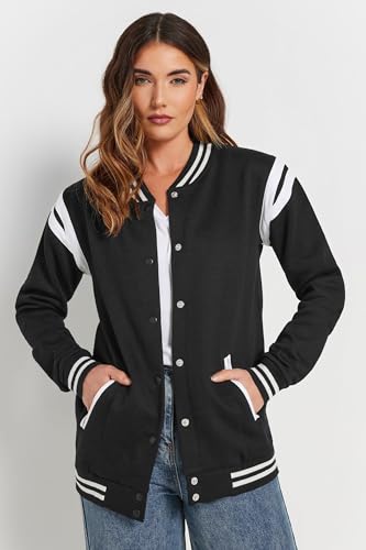 Long Tall Sally LTS Tall Varsity Bomber Jacket Black 14
