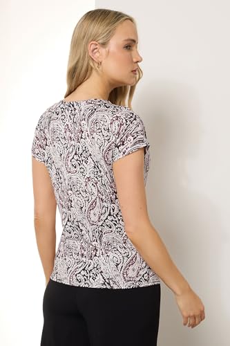 Long Tall Sally LTS Tall Paisley Side Tie Top Black 10