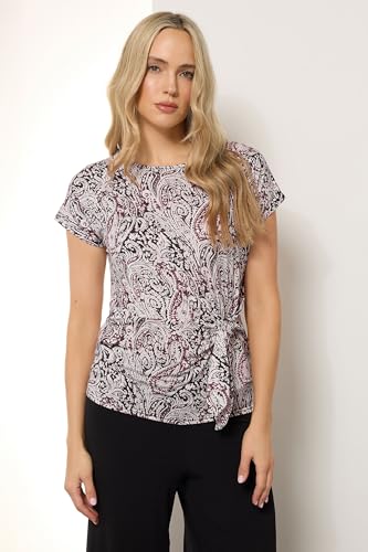 Long Tall Sally LTS Tall Paisley Side Tie Top Black 18-20