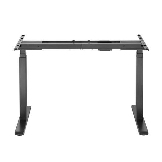 POUT TEKDEC Dual Motor 3-Stage Electric Adjustable Standing Computer Desk Base 24.4” - 51" Height for Home and Office (Black) - 51" Max Height