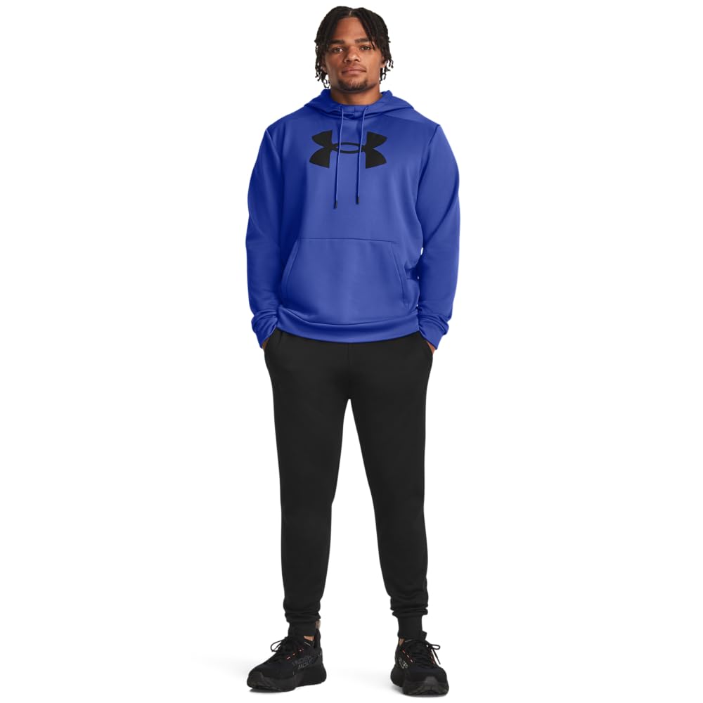 Under Armour mens Armour Fleece Big Logo Hoodie, (400) Team Royal / / Black, Large Tall