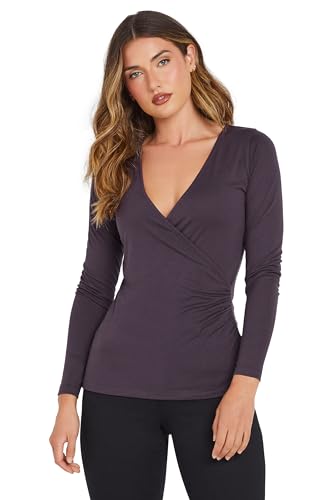 Long Tall Sally LTS Premium Tall Wrap Top Purple 6