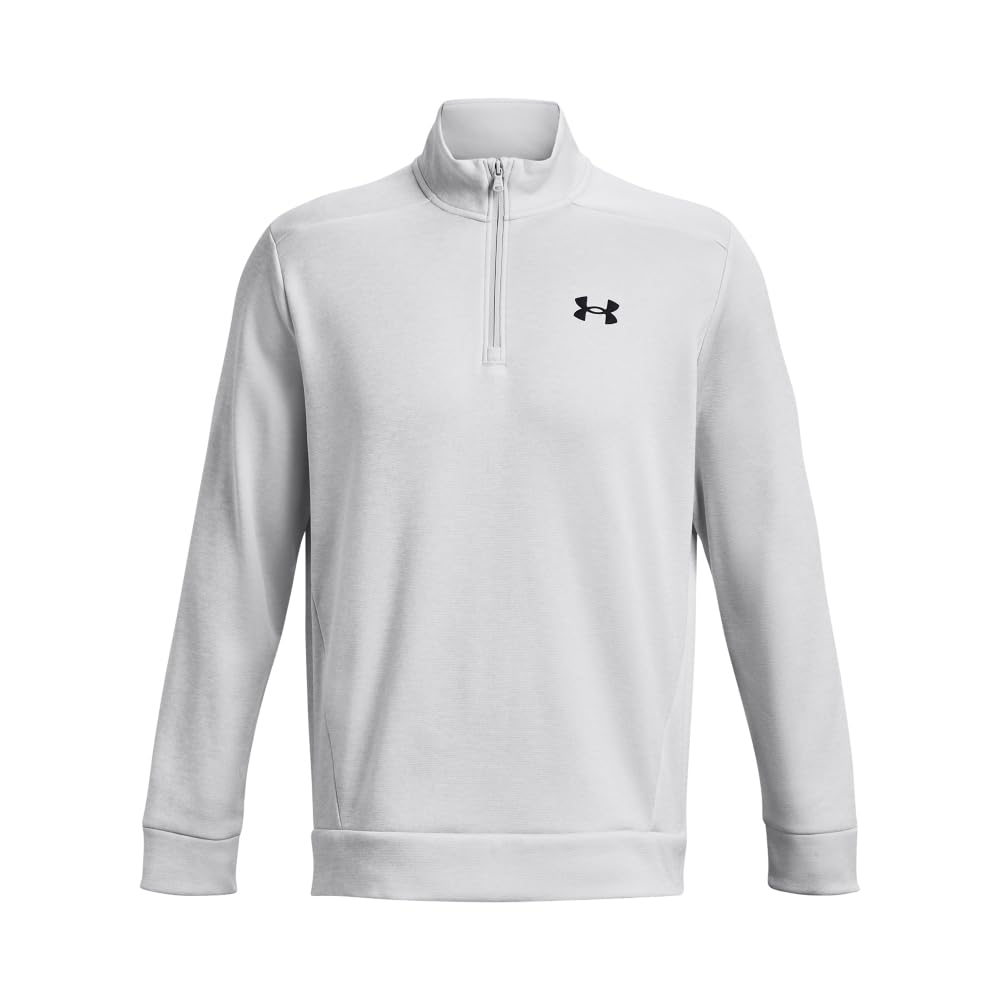 Under Armour mens Armour Fleece Twist Quarter Zip, (015) Halo Gray / / Black, 3X-Large Tall