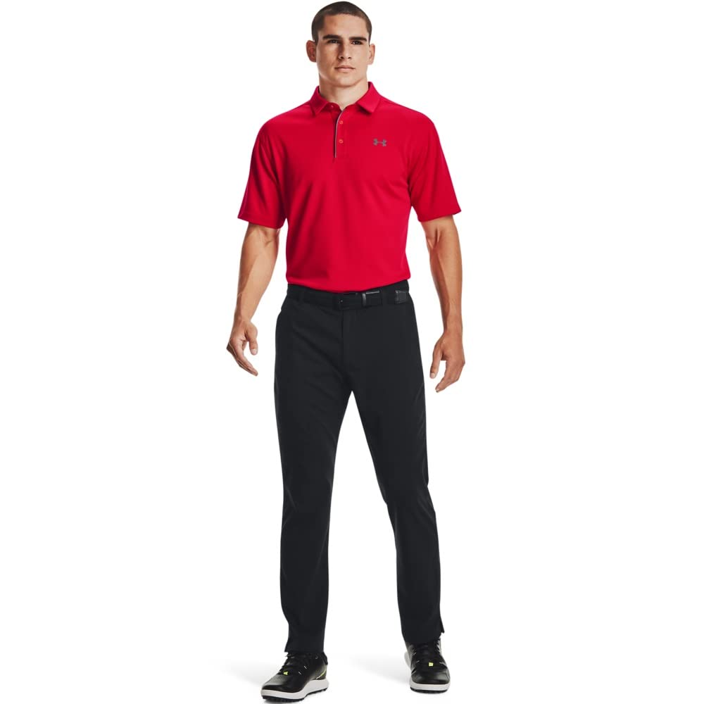 Under Armour Men's Tech Golf Polo, Red (600)/Graphite, 3X-Large Tall