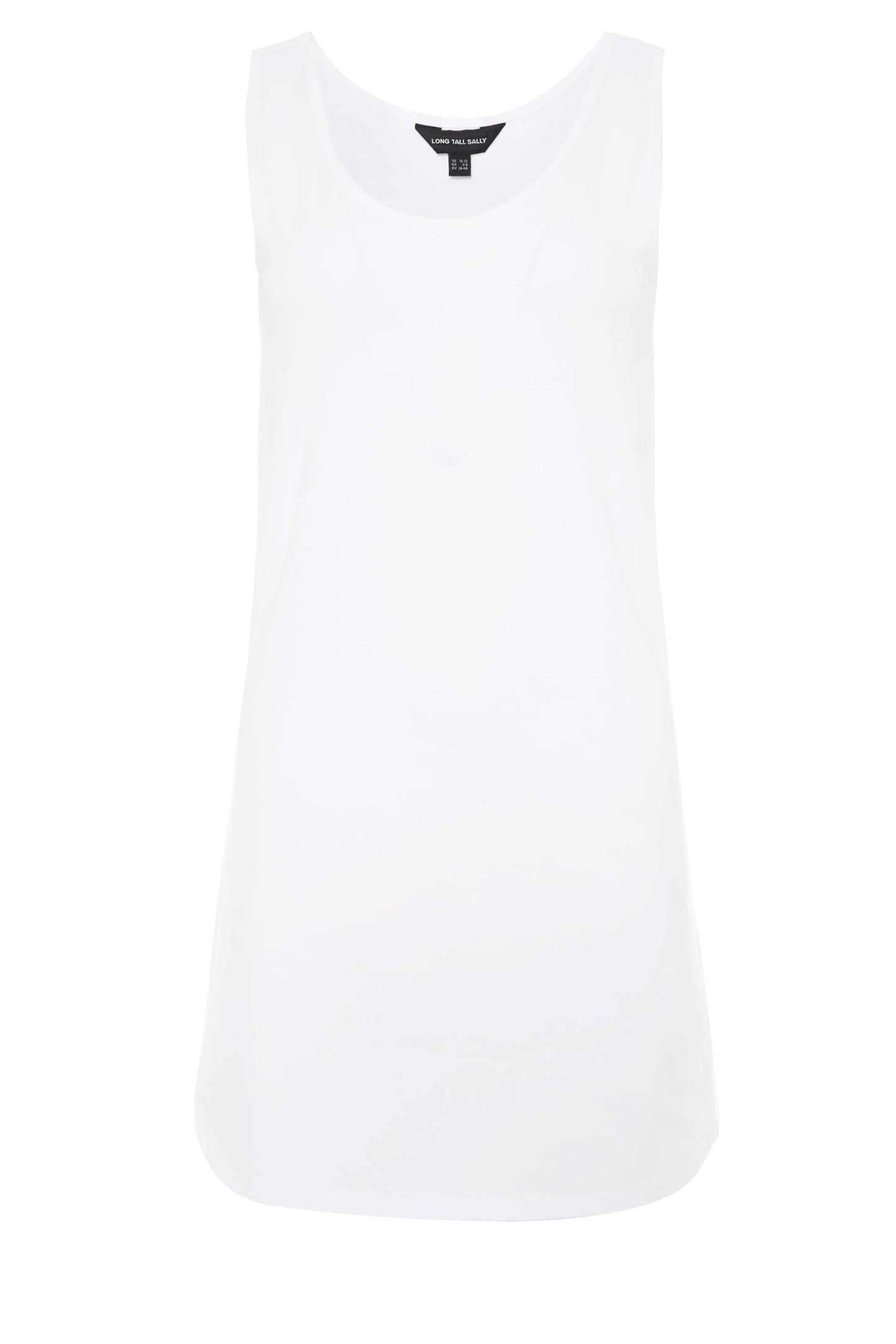 Long Tall Sally Women Tall Longline Undershirt Top White 10-12