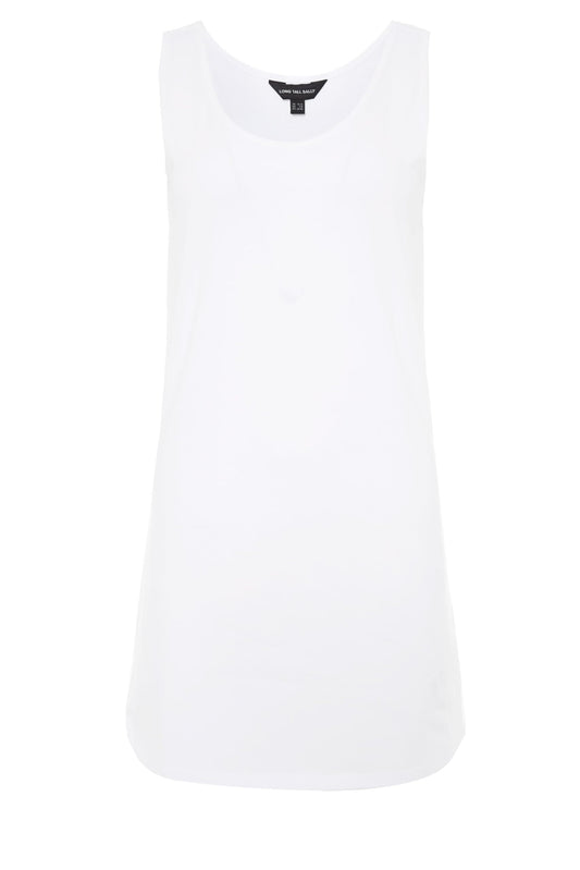 Long Tall Sally Women Tall Longline Undershirt Top White 10-12