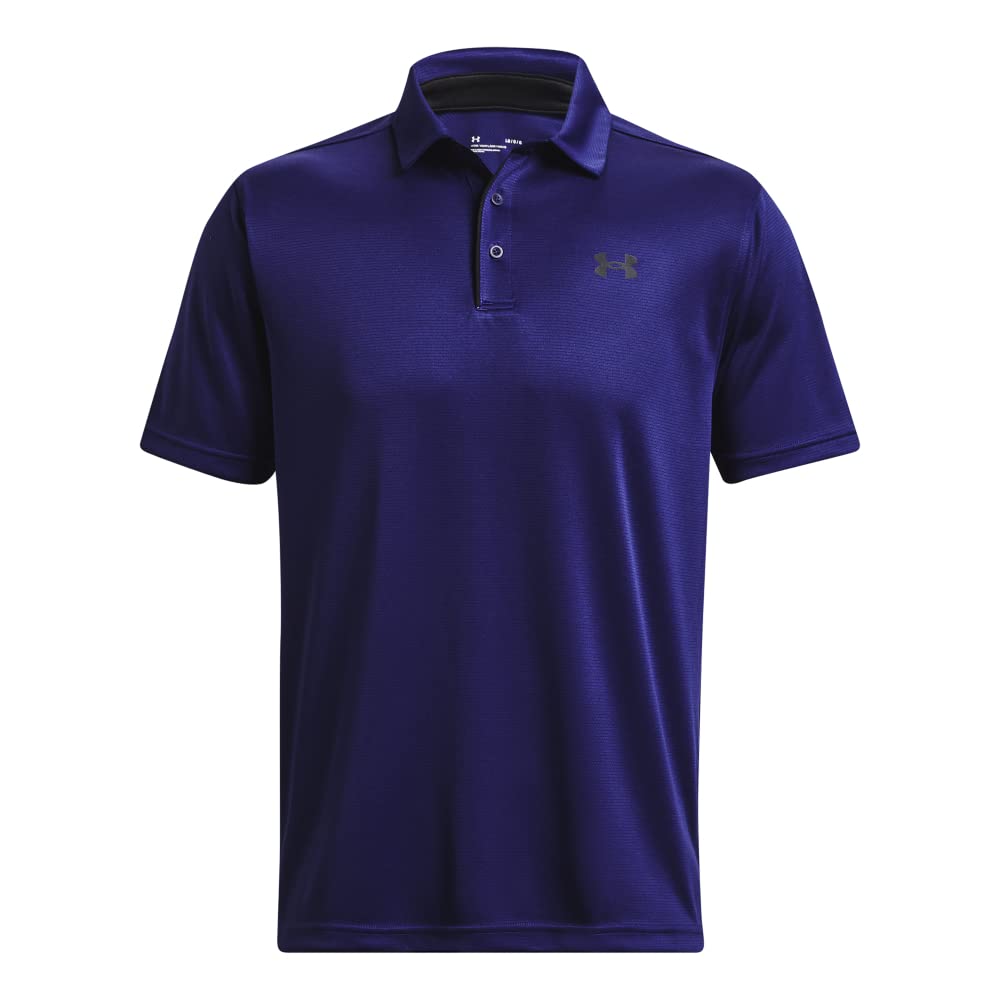 Under Armour Men's Tech Golf Polo, (468) Sonar Blue / / Black, Small Tall