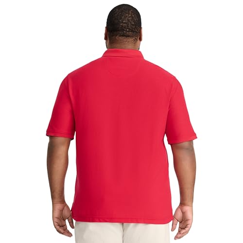 IZOD Men’s Big-and-Tall Advantage Performance Short-Sleeve Solid Polo Shirt, Real Red, X-Large