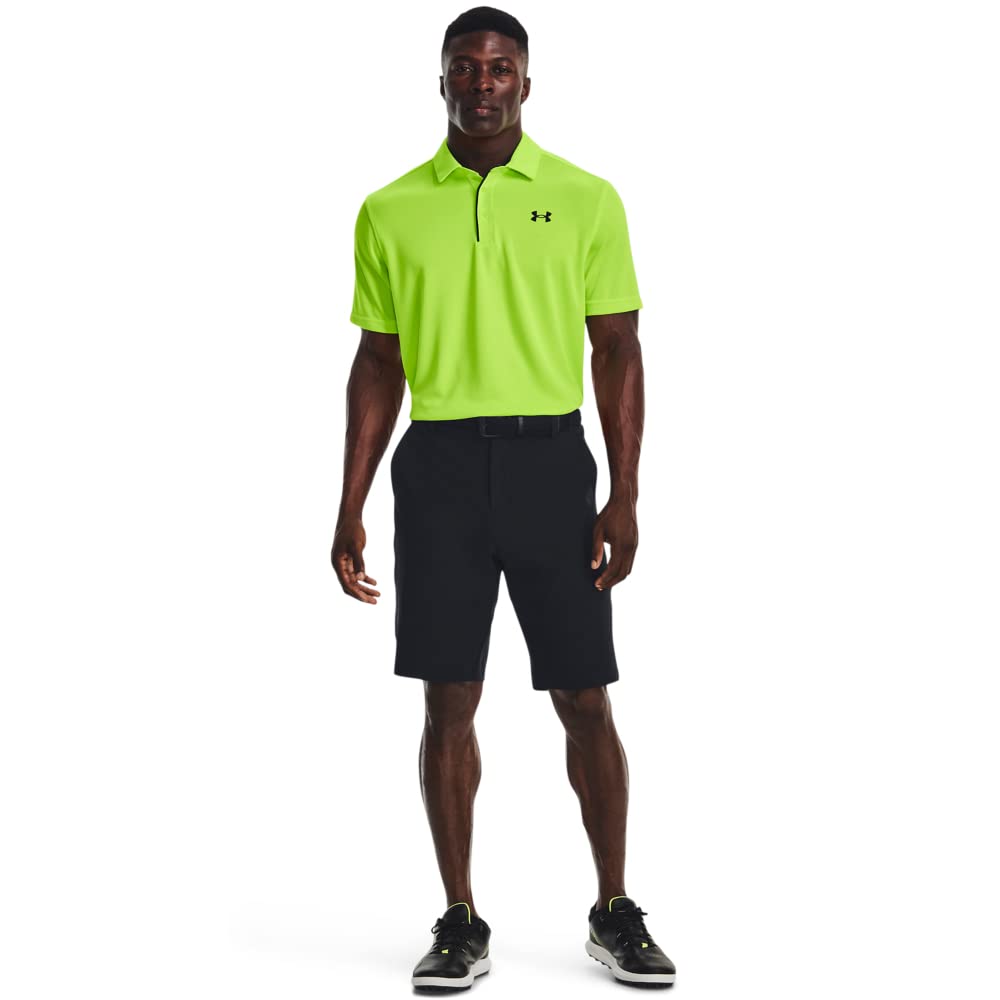 Under Armour Men's Tech Golf Polo, (369) Lime Surge / / Black, Small Tall