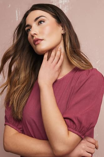 Long Tall Sally LTS Tall Puff Sleeve Tiered Midaxi Dress Dark Red 8