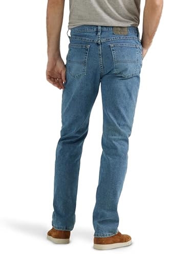 Wrangler Authentics Men's Classic 5-Pocket Regular Fit Jean, Vintage Blue Flex, 36W x 36L