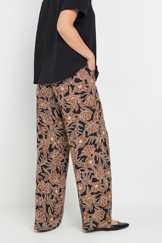 Long Tall Sally LTS Tall Floral Print Wide Leg Pants Orange 16