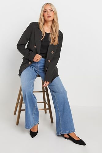 Long Tall Sally Women Tall Double Breasted Blazer Black 8