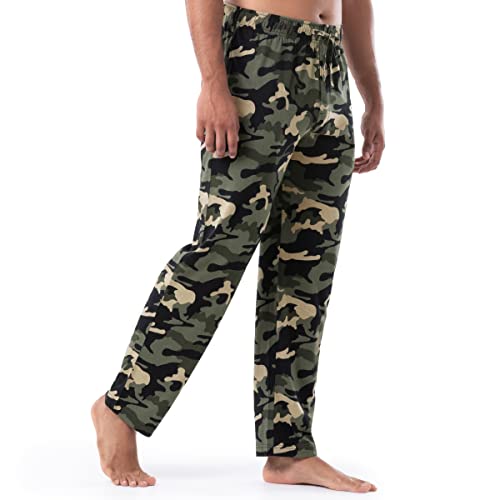 Fruit of the Loom Men's 1-Pack Extended Sizes Jersey Knit Sleep Pant (1 & 2 Packs), Camo, X-Large Tall