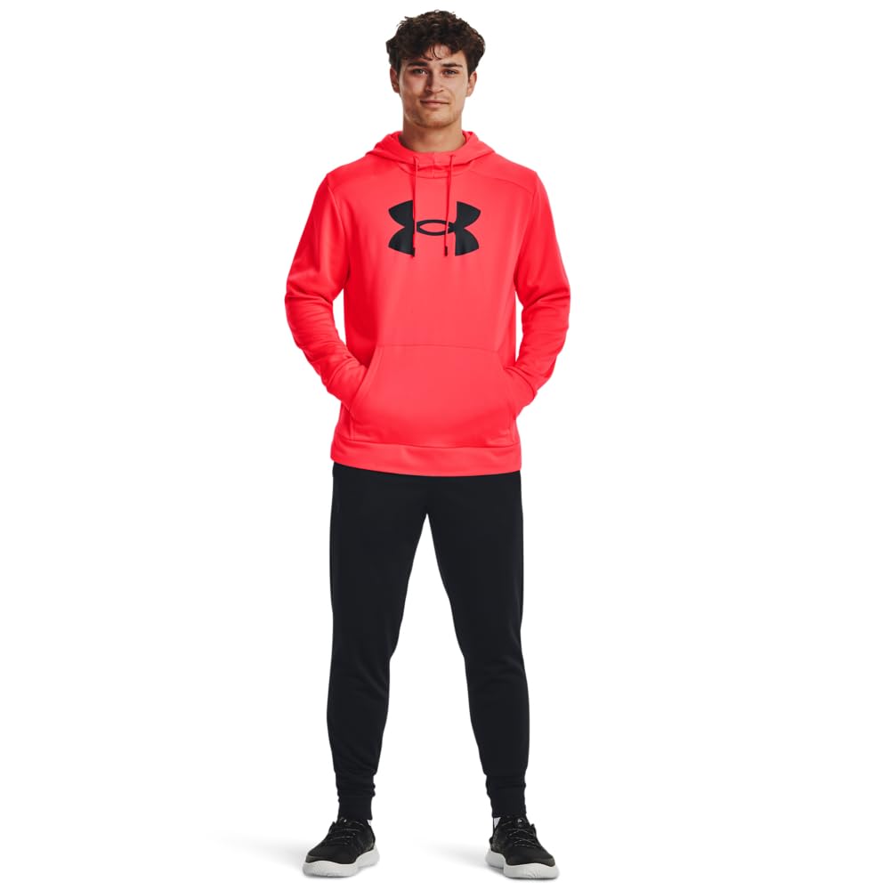 Under Armour mens Armour Fleece Big Logo Hoodie, (628) Beta / / Black, Large Tall