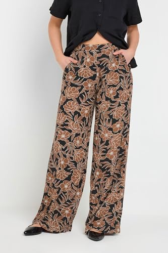 Long Tall Sally LTS Tall Floral Print Wide Leg Pants Orange 18