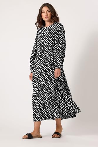 Long Tall Sally LTS Tall Spotted Smock Dress Black 12