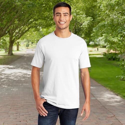 Port & Company Men's Tall 50/50 Cotton/Poly T Shirts XLT White