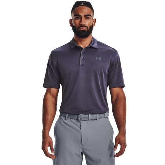 Under Armour Men's Tech Golf Polo, (559) Tempered Steel/Pitch Gray/Pitch Gray, Small Tall