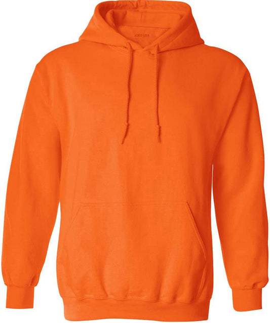 Joe's USA Big and Tall Hoodies for Men Pullover Hooded Sweatshirt-2XLT-Safety Orange