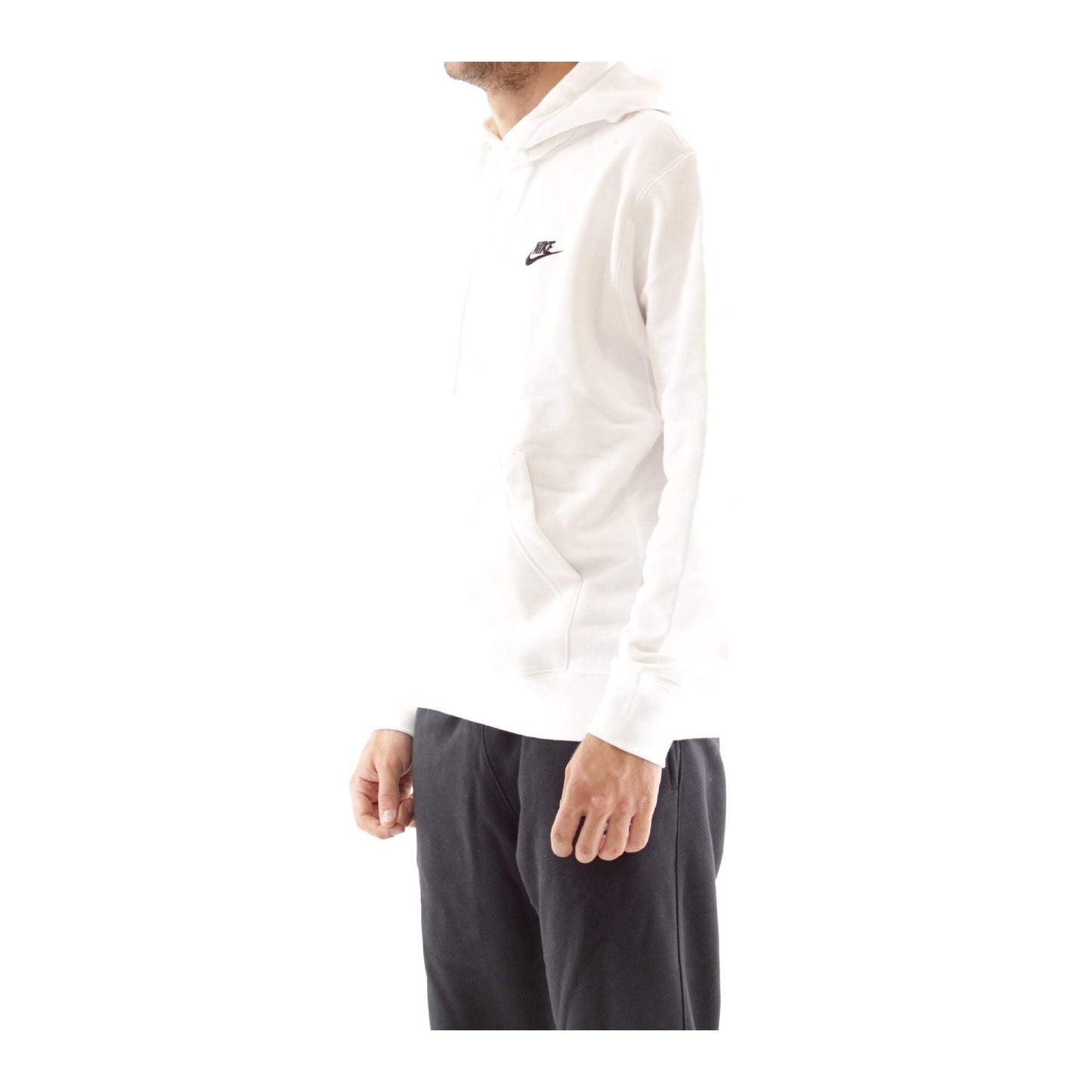 Nike Pull Over Hoodie, White/White/Black, Small-T