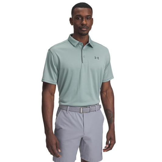 Under Armour Men's Tech Golf Polo, (348) Silica Green / / Pitch Gray, Large Tall