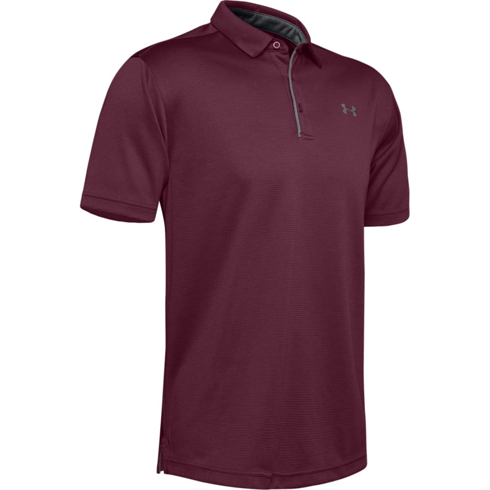 Under Armour Men's Tech Golf Polo, Maroon (609)/Graphite, XX-Large Tall