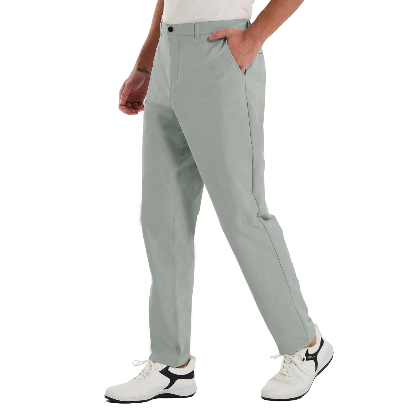 TALL MAXX Tall Men's 36"/38" Inseam Classic-Fit Casual Chino Pants Grey