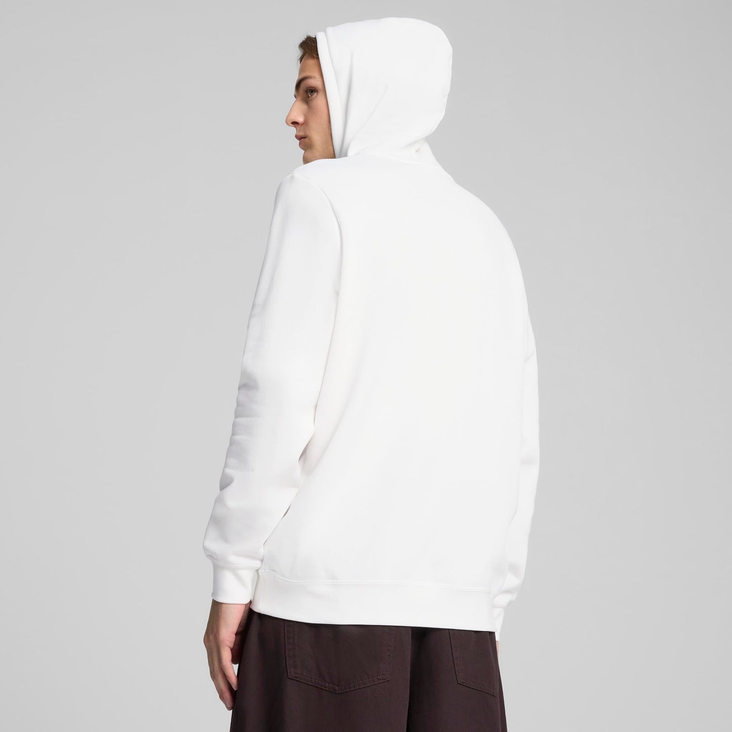 PUMA Men's Tall Size Essentials Small Logo Fleece Hoodie, White AH25 - 2XLT